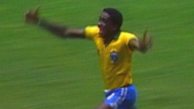 Josimar scores a wonderful goal for Brazil against Northern Ireland