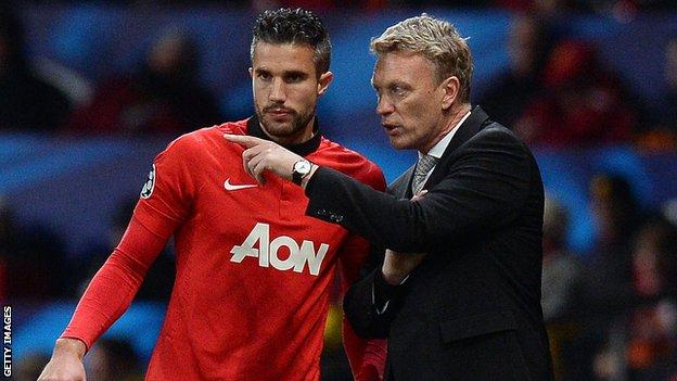 Robin van Persie has refuted claims he does not see eye to eye with David Moyes