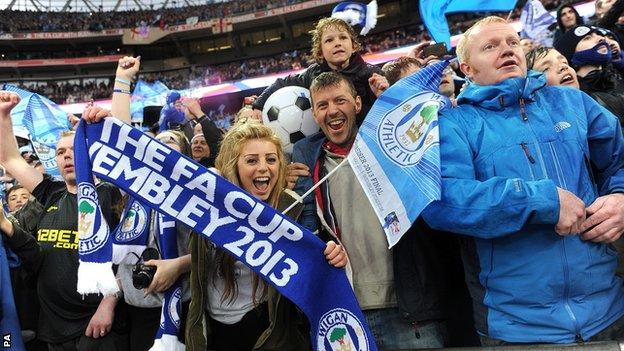 Wigan fans at the 2013 FA Cup