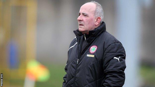Cliftonville manager Tommy Breslin