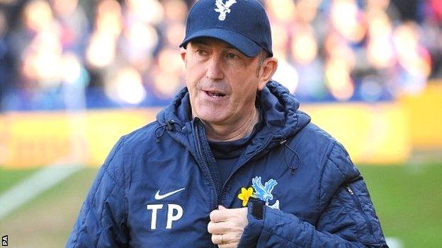 Crystal Palace manager Tony Pulis