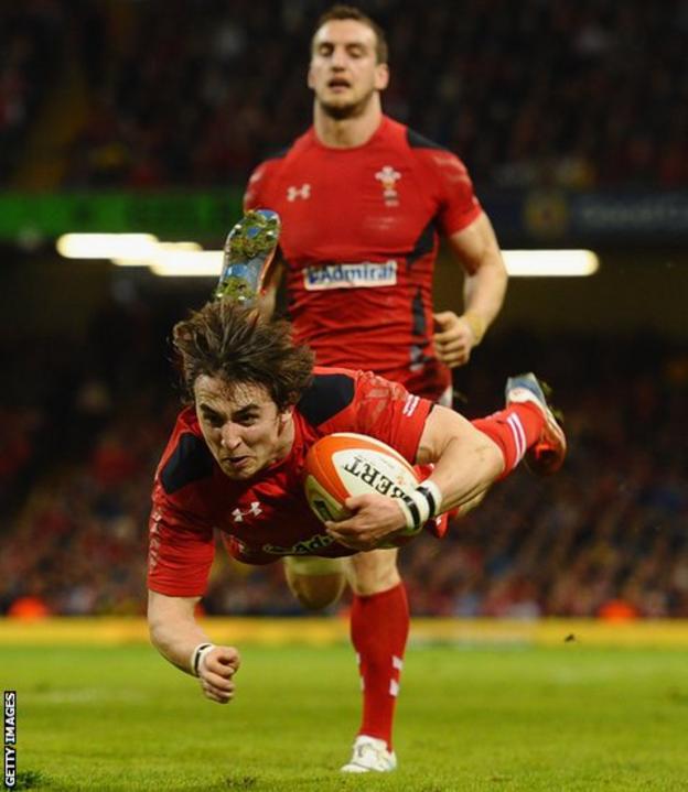 Rhodri Williams completes Wales’ rout, with his side’s seventh try converted by James Hook, to end the Six Nations with a 51-3 win over Scotland.