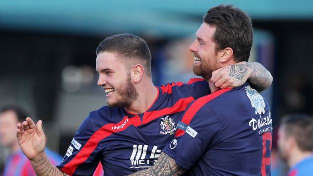 Darren Murray scored the first of Portadown's two goals in the 2-1 victory over Ards
