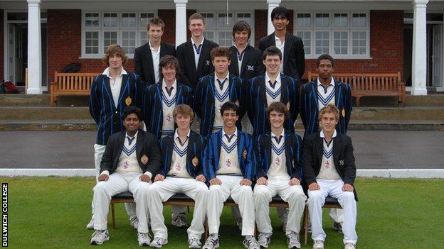 Jordan (middle row, far right) lines up for Dulwich