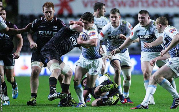 Harry Robinson takes on Ospreys for the visitors