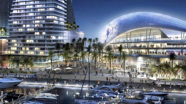 Artist impression of a proposed stadium for David Beckham's MLS team