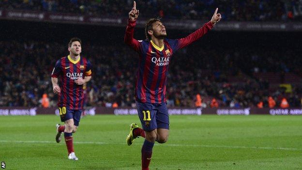 Neymar scores twice as Barcelona win
