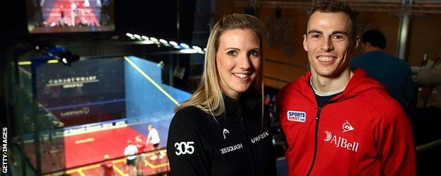England's world champions Laura Massaro and Nick Matthew