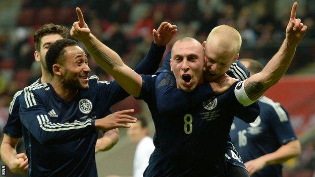 Scotland players celebrating