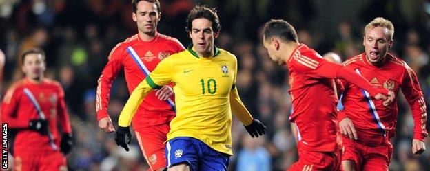 Kaka's last appearance for Brazil was in a friendly with Russia in March last year.