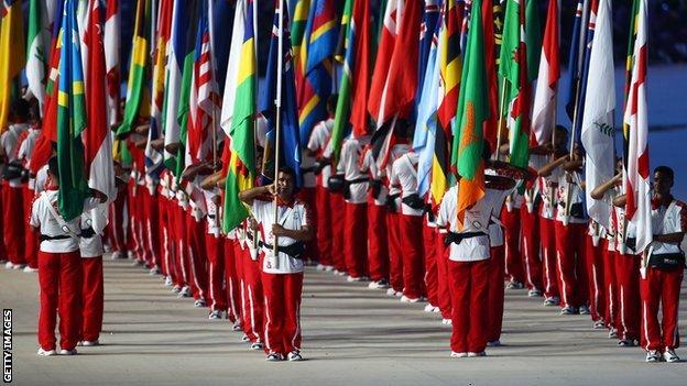 The Commonwealth Games opening ceremony in New Delhi