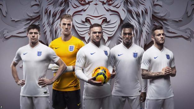 England 2014 World Cup home kit