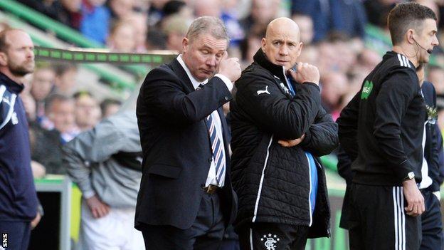 Ally McCoist watches on as Rangers lose 1-0 to Raith Rovers