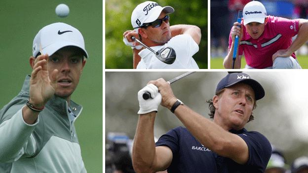 Rory McIlroy, Adam Scott, Justin Rose and Phil Mickelson
