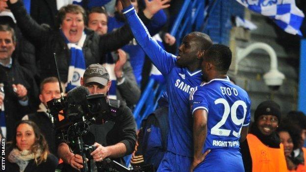 Demba Ba and Samuel Eto'o