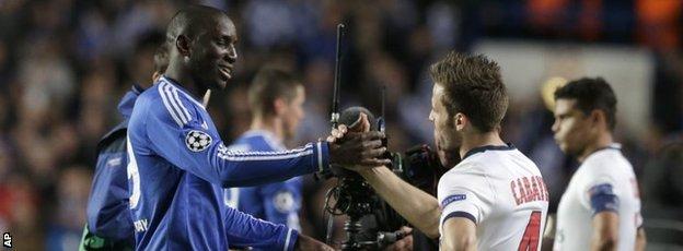 Demba Ba and Yohan Cabeye