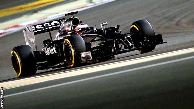 McLaren driver Jenson Button at the Bahrain Formula One Grand Prix.
