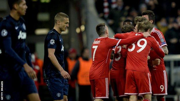 Bayern Munich 3-1 Manchester United (4-2 agg) - BBC Sport