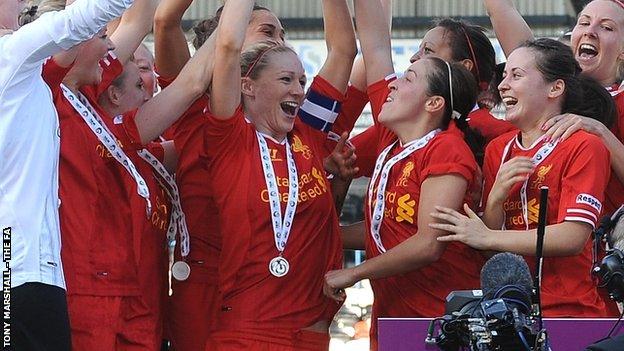 Liverpool Ladies win last season's WSL title
