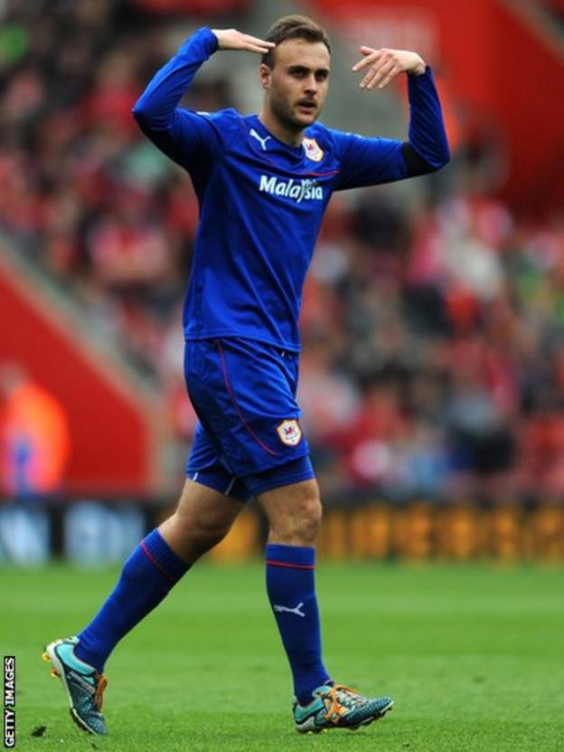 Juan Cala celebrates his winning goal in their 1-0 win against Southampton