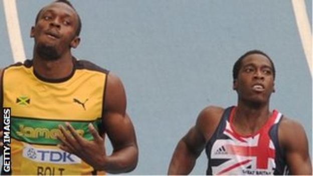 Usain Bolt and Christian Malcolm