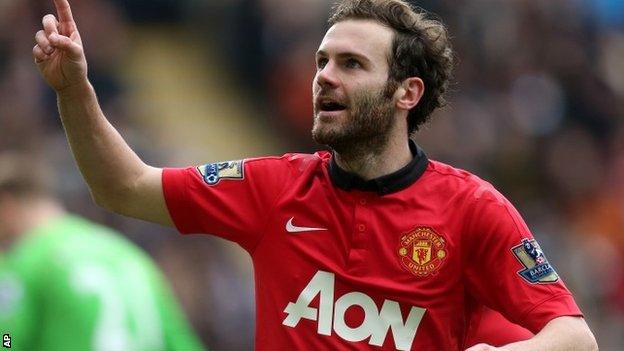 Manchester United midfielder Juan Mata