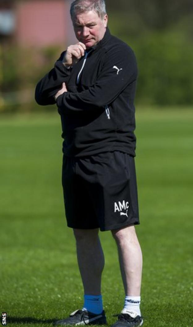 Rangers manager Ally McCoist