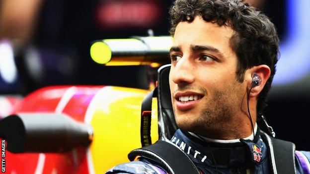 Daniel Ricciardo of Australia and Infiniti Red Bull Racing prepares to drive during practice for the Bahrain Formula One Grand Prix at the Bahrain International Circuit on...