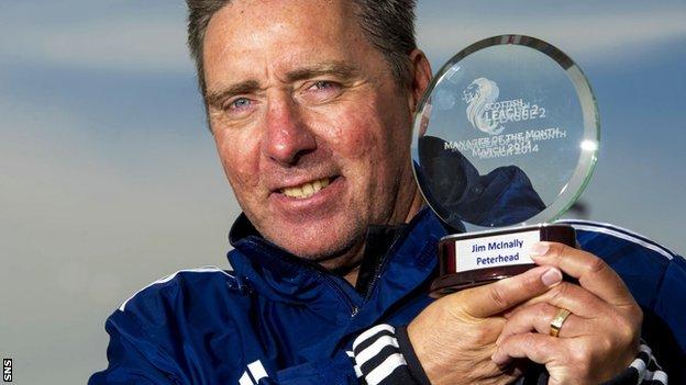 Peterhead manager Jim McInally