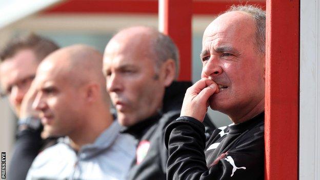 Cliftonville manager Tommy Breslin