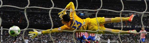 Atletico Madrid goalkeeper Thibaut Courtois