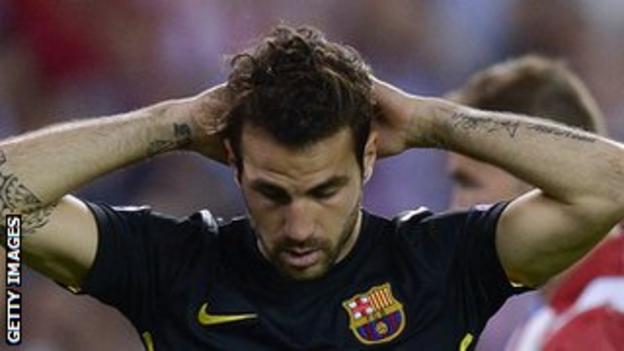 Barcelona midfielder Cesc Fabregas