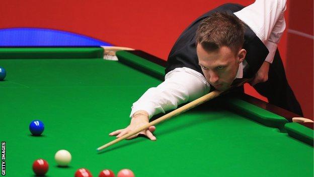 Judd Trump in action at the World Championship
