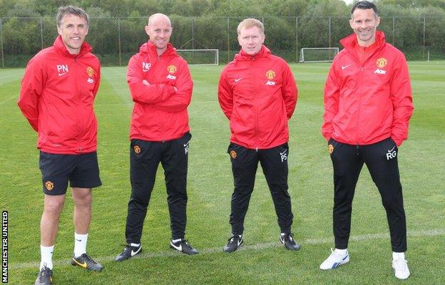Phil Neville, Nicky Butt, Paul Scholes and Ryan Giggs