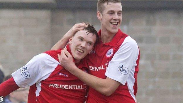 David Weatherston and Jordan White celebrate