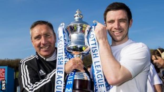 Peterhead manager Jim McInally and captain Steven Noble