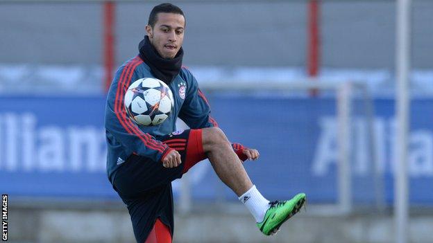 Thiago Alcantara of Bayern Munich and Spain