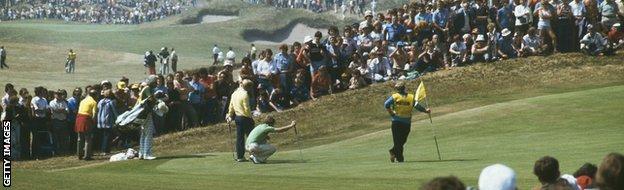 Jack Nicklaus and Tom Watson at Turnberry in 1977