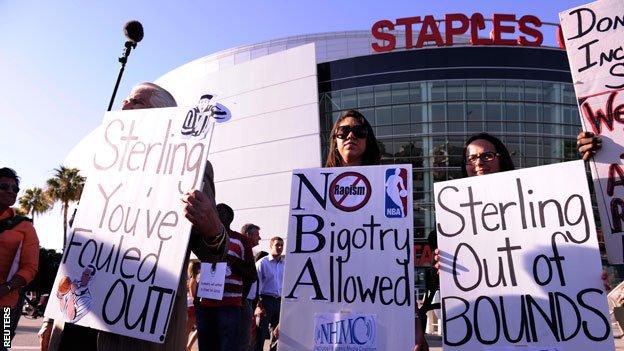 Protests against Sterling were held ahead of Tuesday's game