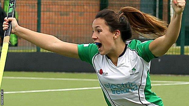Anna O'Flanagan scored Ireland's second goal against Korea