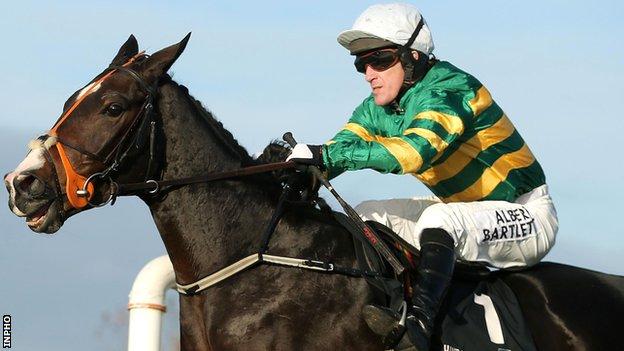 Tony McCoy was back on board Jezki after missing the horse's Champion Hurdle win at Cheltenham