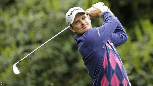 Justin Rose in round two of the Wells Fargo Championship