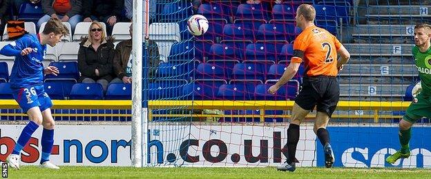 Ryan Christie scores for Inverness against Dundee United