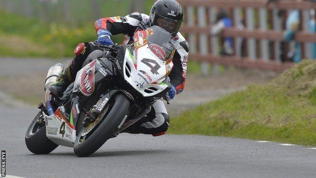 Dan Kneen secures double success at Kells road races - BBC Sport