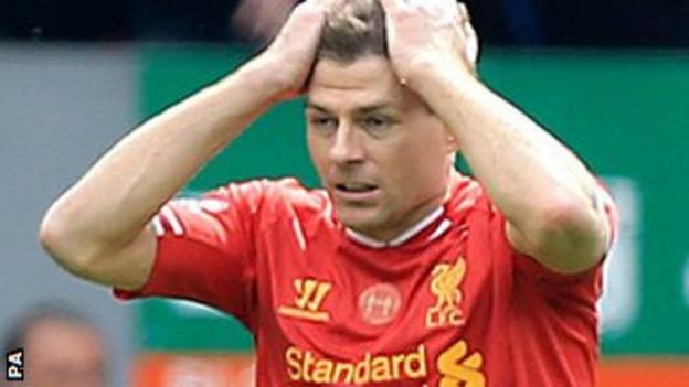 Steven Gerrard during the loss to Chelsea