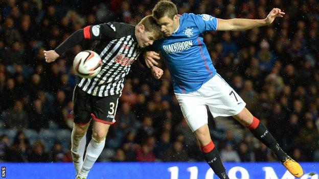 Andy Little in action against Dunfermline
