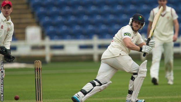 Will Bragg in action for Glamorgan