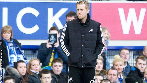 Swansea City's newly-appointed manager Garry Monk