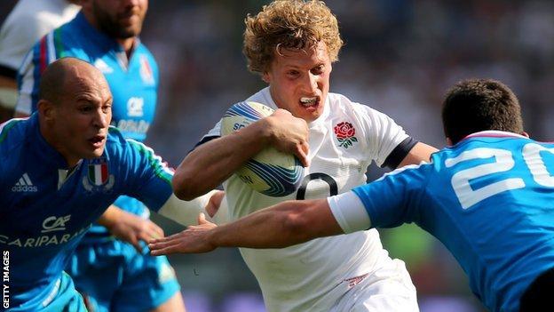 Billy Twelvetrees playing for England