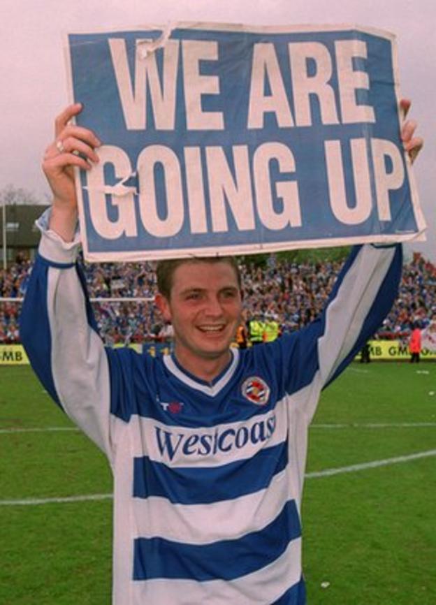 Jamie Cureton celebrates Reading's promotion